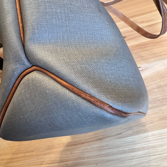 Christian Dior Vintage Diorissimo Carryall Grey Coated Canvas & Vachetta Tote - Picture 6 of 16
